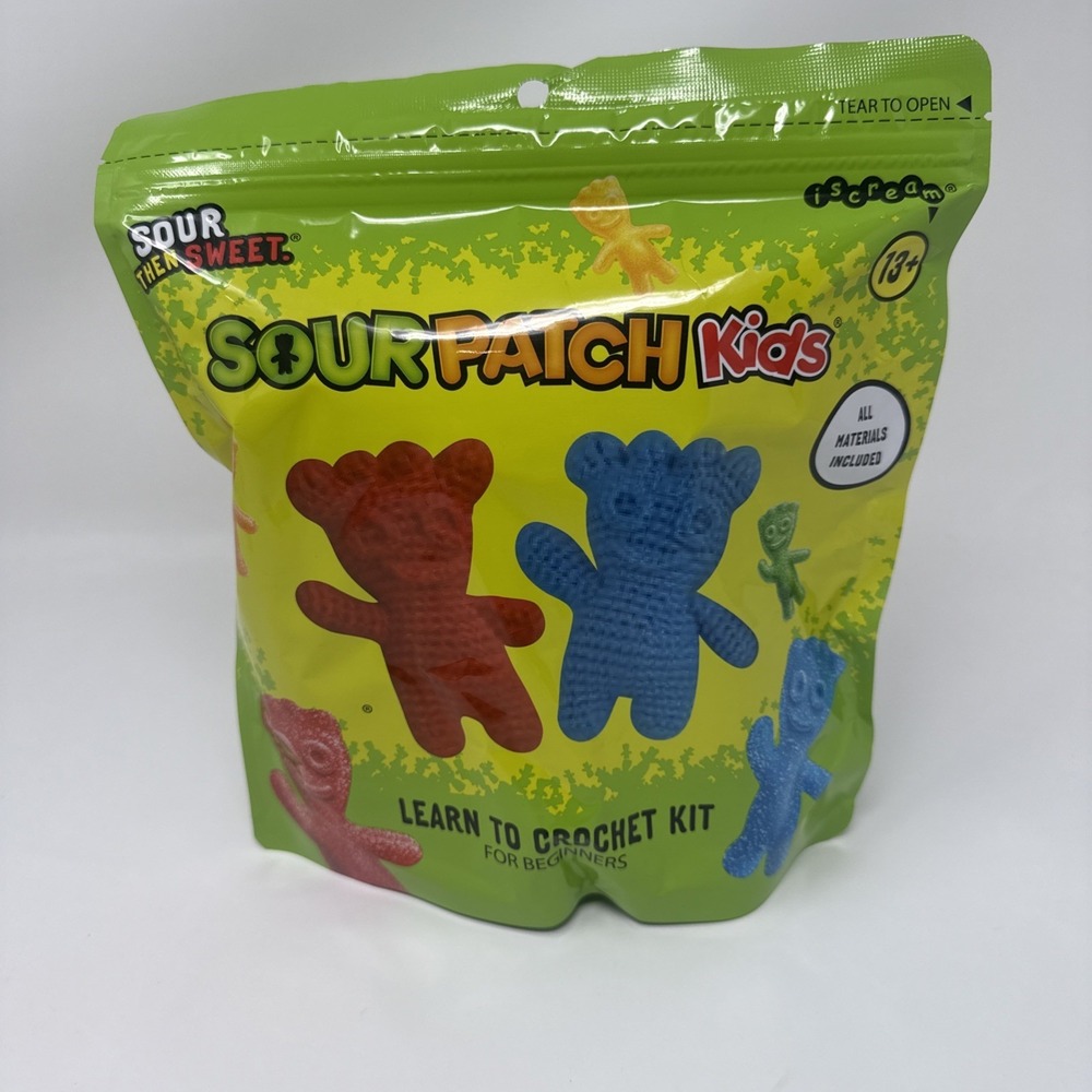 Sour Patch Kids Crochet Kit‎ For Beginners 2 Knit Candy Figures Red Blue Iscream